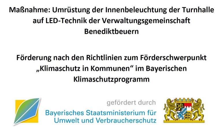 Förderhinweis zur Beleuchtungsumstellung